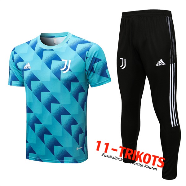 Juventus Trainingstrikot + Hose Blau 2022/2023