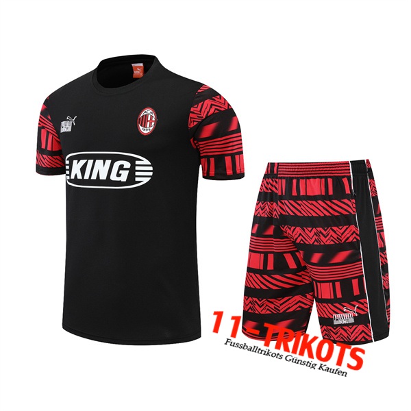 AC Milan Trainingstrikot +Shorts Schwarz 2022/2023