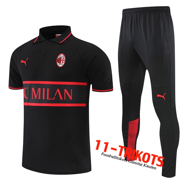 AC Milan Poloshirt Schwarz 2022/2023