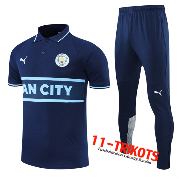 Manchester City Poloshirt Navy blaue 2022/2023
