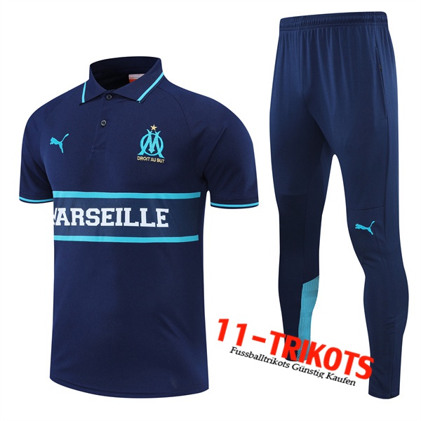 Marseille OM Poloshirt Navy blau 2022/2023