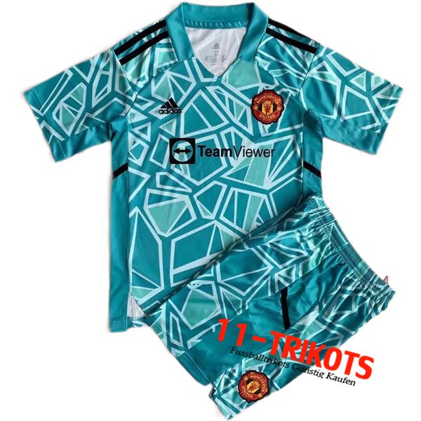 Manchester United Trikot Kinder Torhuter Blau 2022/2023