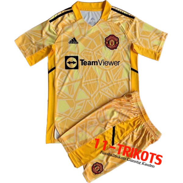 Manchester United Trikot Kinder Torhuter Gelb 2022/2023