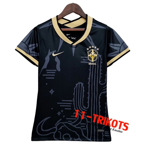 Brasilien Trikot Damen Schwarz 2022/2023