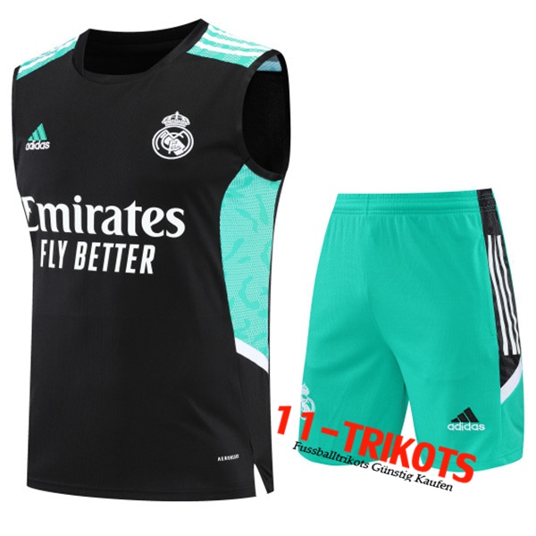 Real Madrid Trainings-Tanktop + Shorts Schwarz 2022/2023