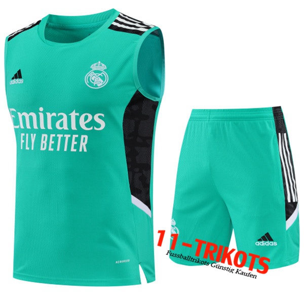 Real Madrid Trainings-Tanktop + Shorts Grün 2022/2023