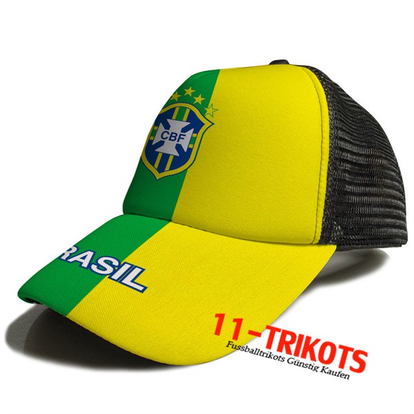 Brasilien Fussball Mutze Gelb/Grün 2023