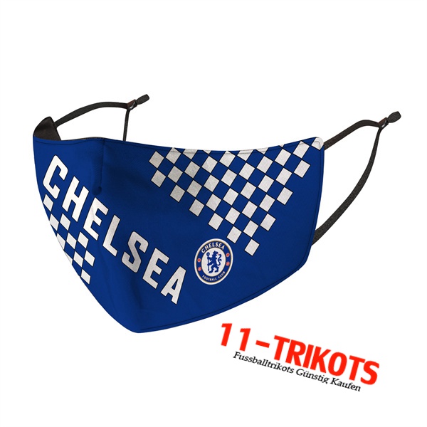 FC Chelsea Atemschutzmaske Blau/Weiß Reutilisable