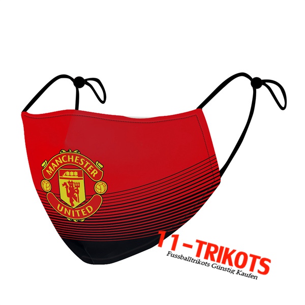 Manchester United Atemschutzmaske Rot/Schwarz Reutilisable