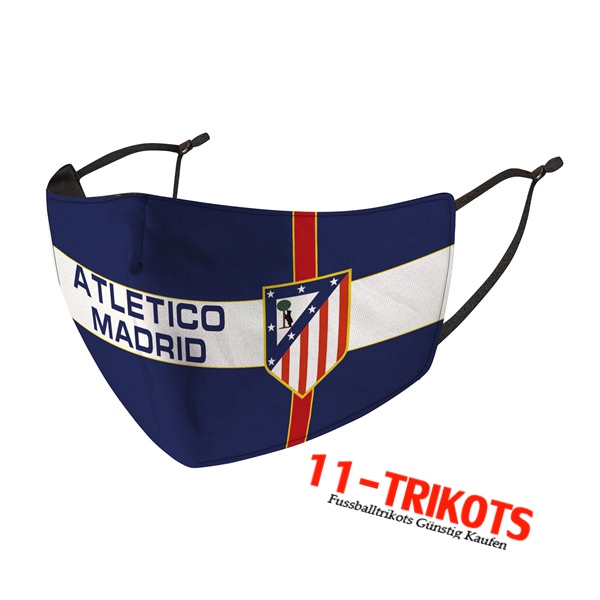 Atletico Madrid Atemschutzmaske Blau/Weiß Reutilisable