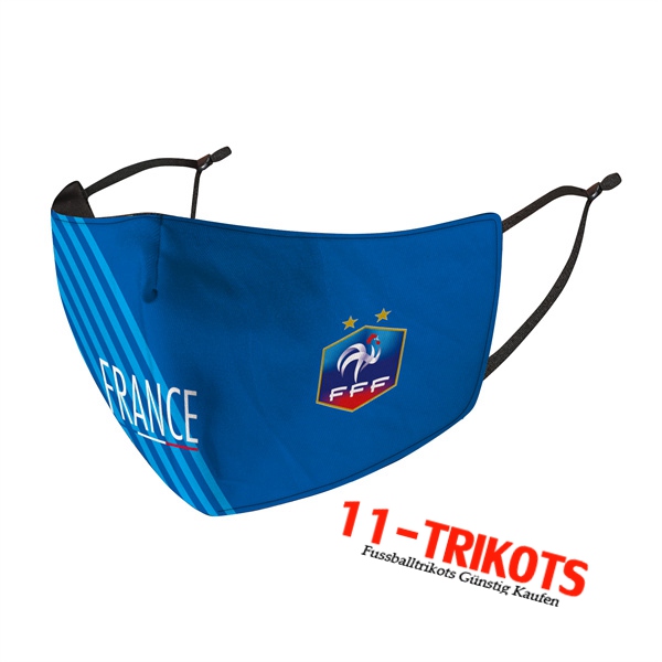 Frankreich Atemschutzmaske Blau Reutilisable