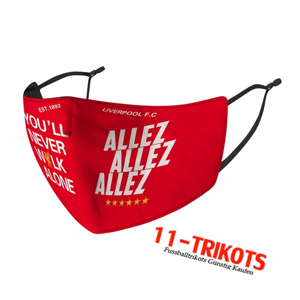FC Liverpool Atemschutzmaske Rot Reutilisable