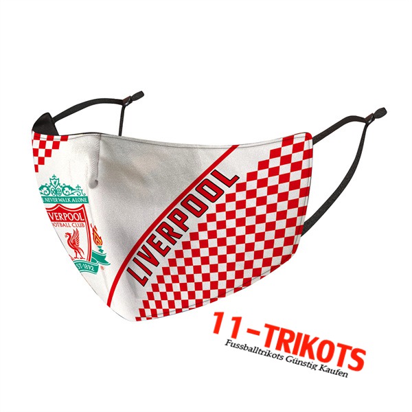 FC Liverpool Atemschutzmaske Rot/Weiß Reutilisable