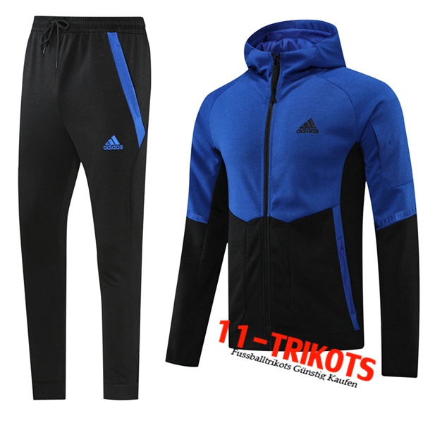 Adidas Trainingsanzug Mit Kapuze Blau/Schwarz 2022/2023