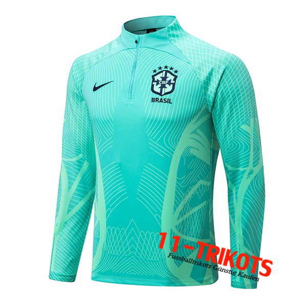 Brasilien Training Sweatshirt Grün pattern 2022/2023