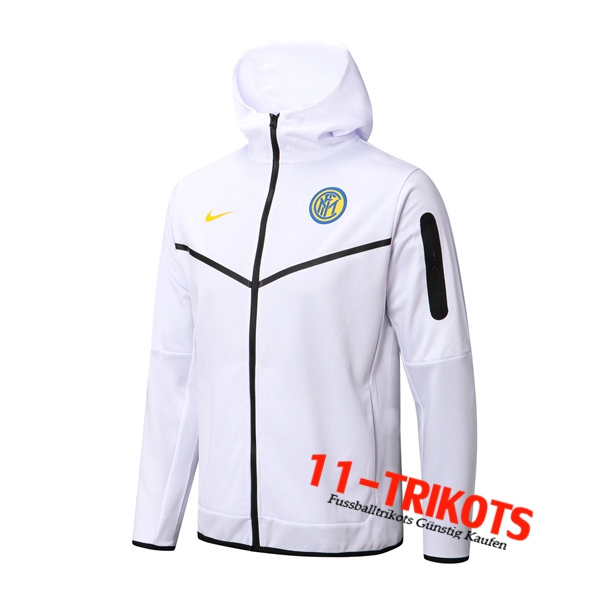 Inter Milan Trainingsjacke Mit Kapuze Weiß 2022/2023