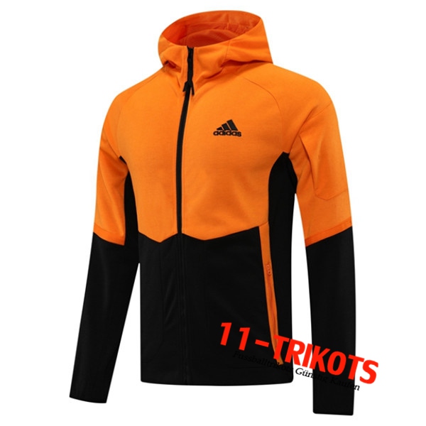 Adidas Trainingsjacke Mit Kapuze Schwarz/Orange 2022/2023