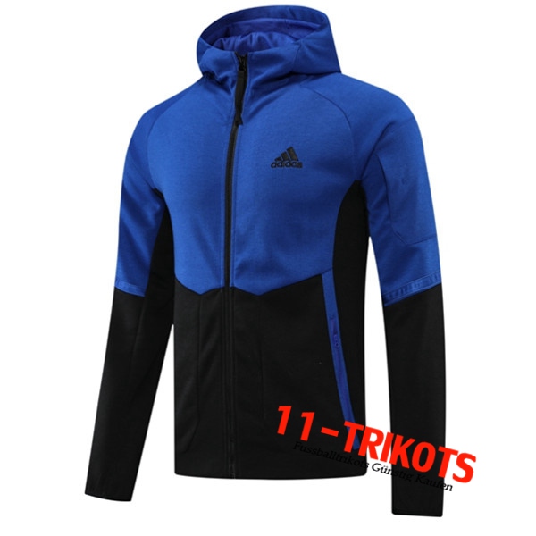 Adidas Trainingsjacke Mit Kapuze Blau/Schwarz 2022/2023