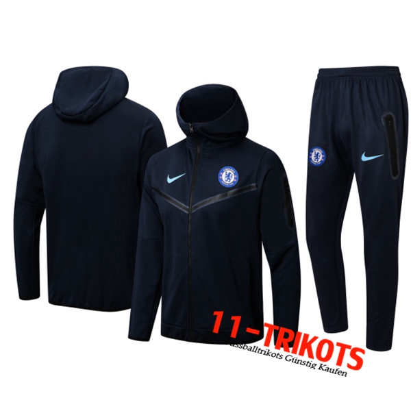 FC Chelsea Trainingsanzug Mit Kapuze Navy blau 2022/2023