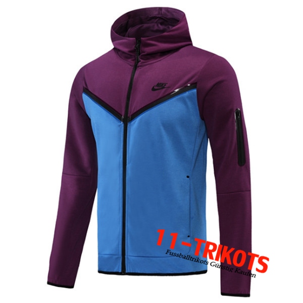 Nike Trainingsjacke Mit Kapuze Blau/Violett 2022/2023