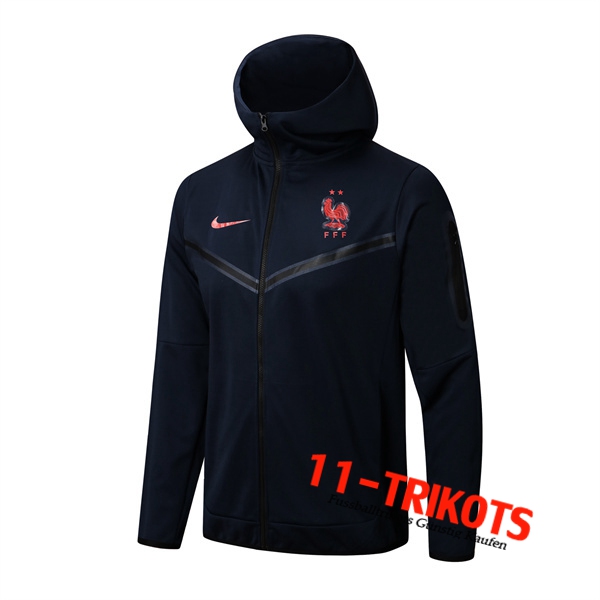 Frankreich Trainingsjacke Mit Kapuze Navy blau 2022/2023