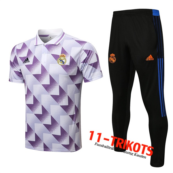 Real Madrid Poloshirt Weiß/lila 2022/2023