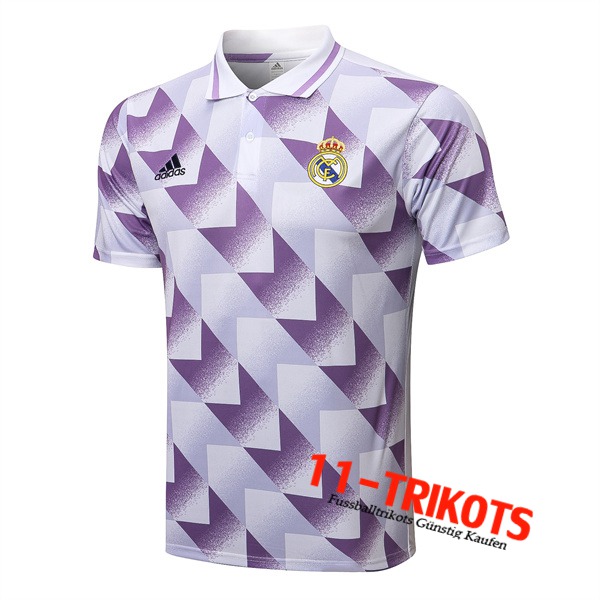 Real Madrid Poloshirt Weiß/lila 2022/2023