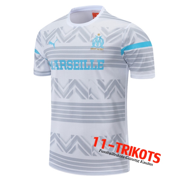 Marseille OM Trainingstrikot Weiß/Grau 2022/2023