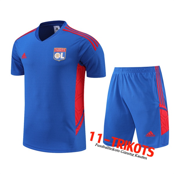 Lyon Trainingstrikot + Shorts Blau 2022/2023