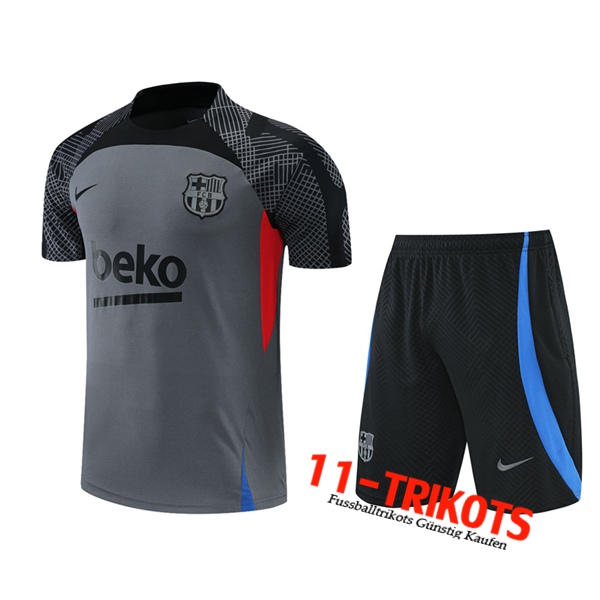 FC Barcelona Trainingstrikot + Shorts Grau 2022/2023