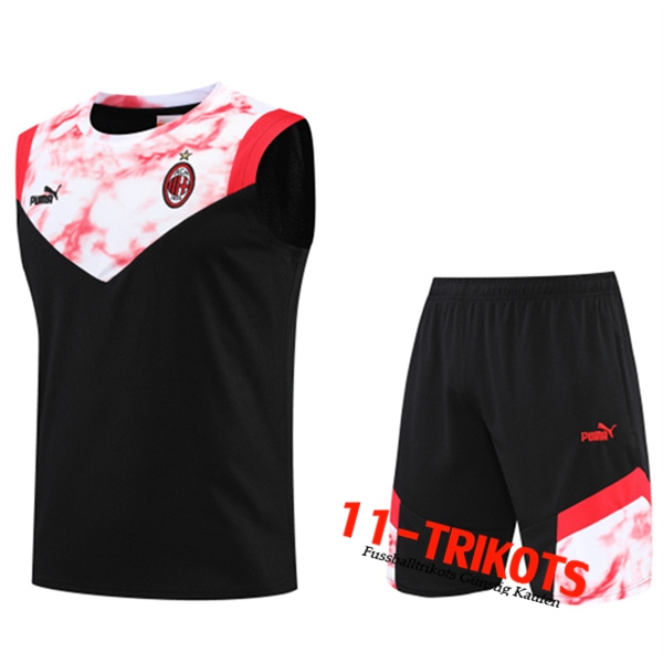 AC Milan Trainings-Tanktop + Shorts Schwarz 2022/2023