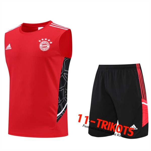Bayern München Trainings-Tanktop + Shorts Rot 2022/2023