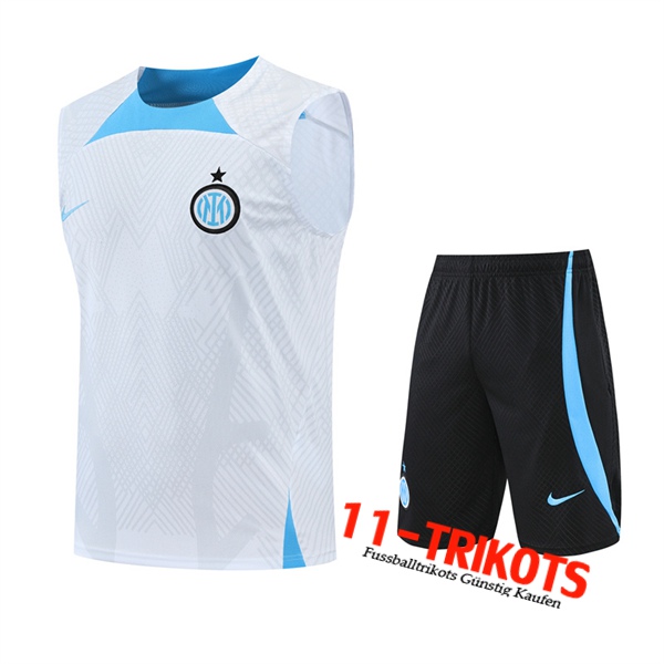 Inter Milan Trainings-Tanktop + Shorts Weiß 2022/2023