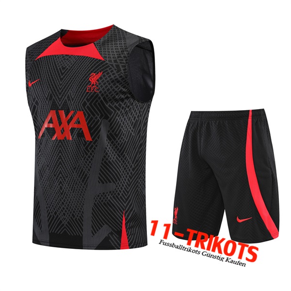 FC Liverpool Trainings-Tanktop + Shorts Schwarz 2022/2023