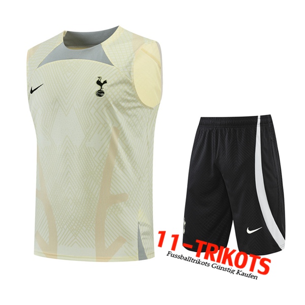 Tottenham Hotspur Trainings-Tanktop + Shorts Gelb 2022/2023