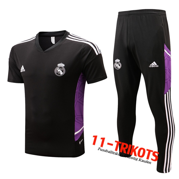 Real Madrid Trainingstrikot + Hose Schwarz 2022/2023