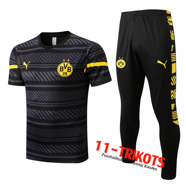 Dortmund Trainingstrikot + Hose Schwarz 2022/2023