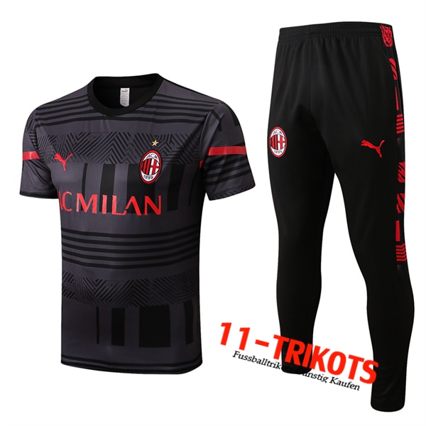 AC Milan Trainingstrikot + Hose Schwarz 2022/2023