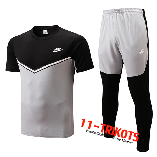 Nike Trainingstrikot + Hose Schwarz/Grau 2022/2023