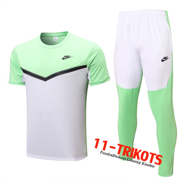 Nike Trainingstrikot + Hose Grün/Weiß 2022/2023