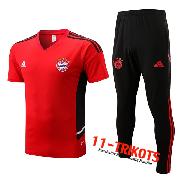 Bayern München Trainingstrikot + Hose Rot 2022/2023