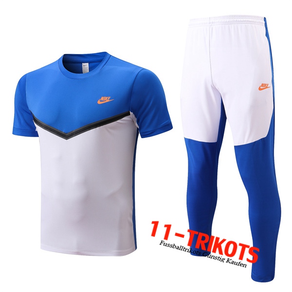 Nike Trainingstrikot + Hose Blau/Weiß 2022/2023