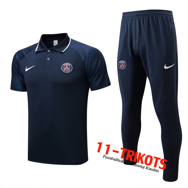 PSG Poloshirt Navy blau 2022/2023