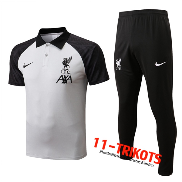 FC Liverpool Poloshirt Schwarz/Grau 2022/2023