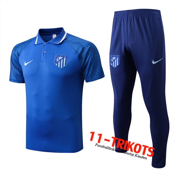 Atletico Madrid Poloshirt Blau 2022/2023