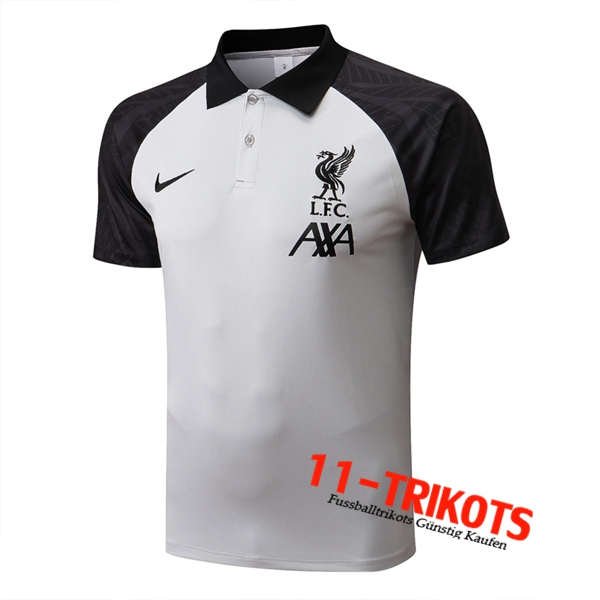 FC Liverpool Poloshirt Schwarz/Grau 2022/2023