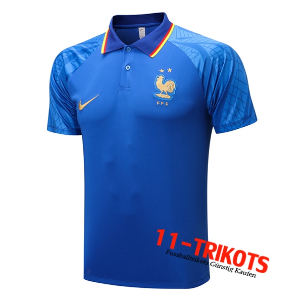 Frankreich Poloshirt Blau 2022/2023