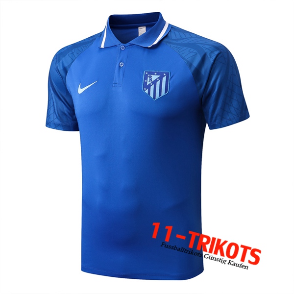 Atletico Madrid Poloshirt Blau 2022/2023