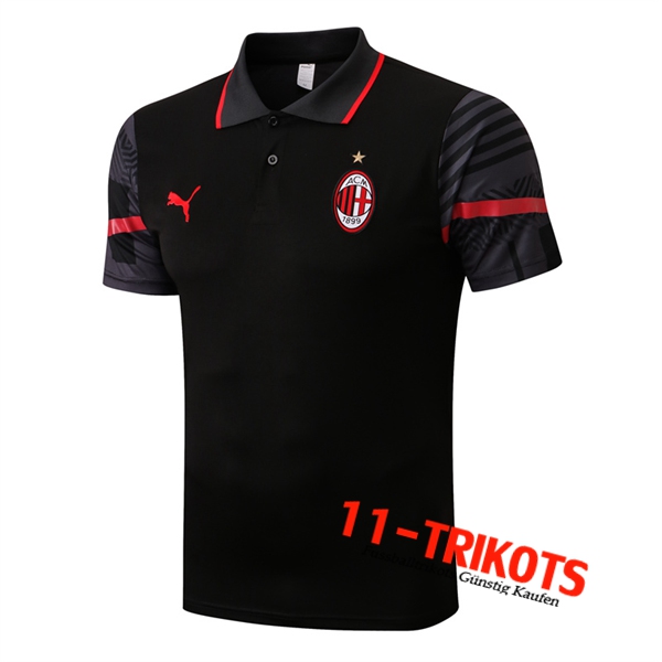 AC Milan Poloshirt Schwarz 2022/2023