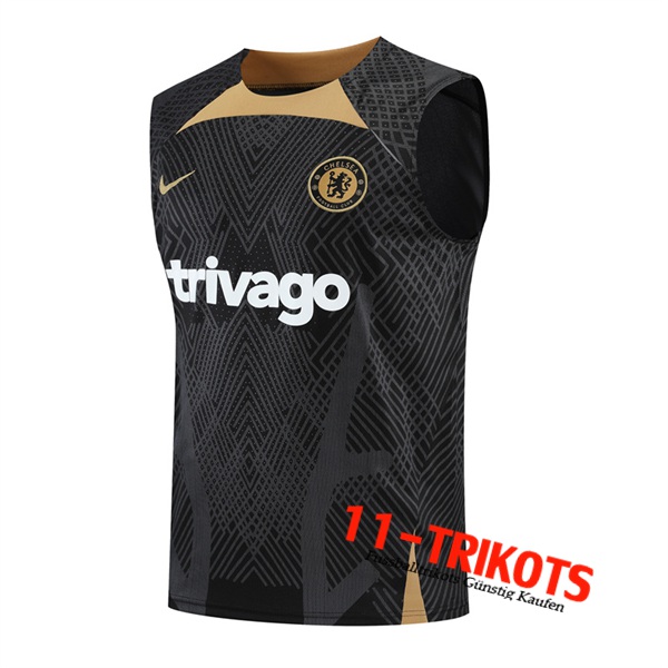 FC Chelsea Trainings-Tanktop Schwarz 2022/2023